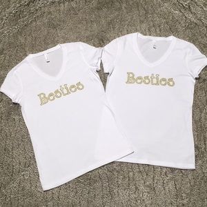 Bella White Besties T shirt